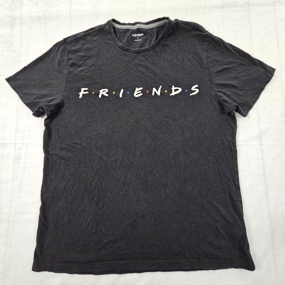 Friends TV Show Old Navy Black Short Sleeve Cotton T-Shirt Adult M